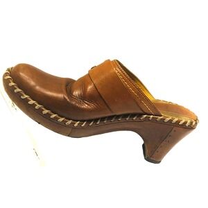 Frye Womens Harness Leather Clogs Mules Shoes Equestrian BOHO Baddie Brazil 8.5